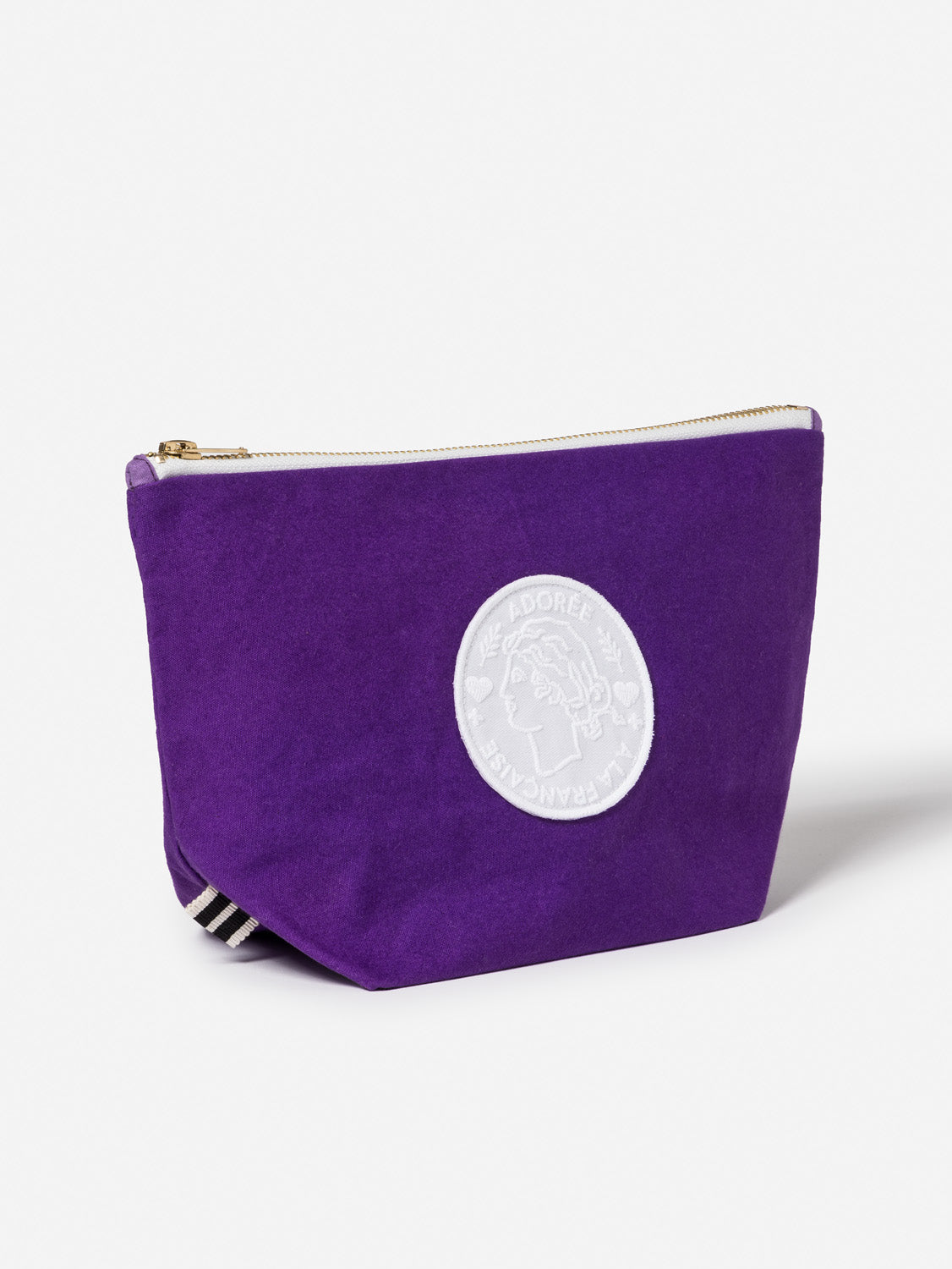 Trousse XXS griffe rayure Aubergine