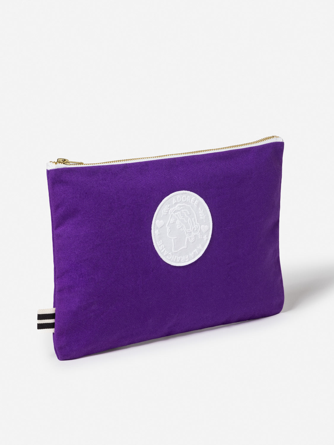 Pochette zip France violette