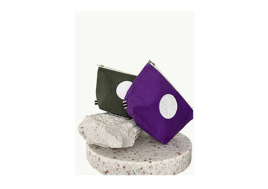 Trousse XXS griffe rayure Aubergine